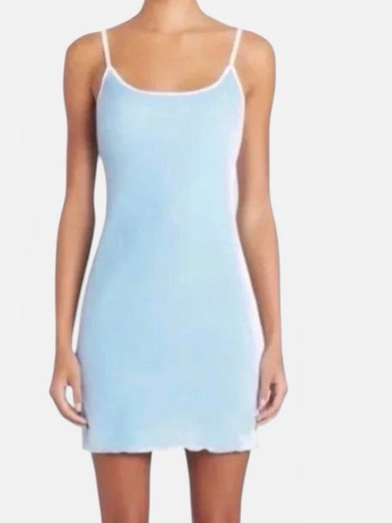 Amanda Uprichard Dresses & Skirts - Amanda Uprichard Joella Women's Blue Velvet Dress Y2K Sz. M